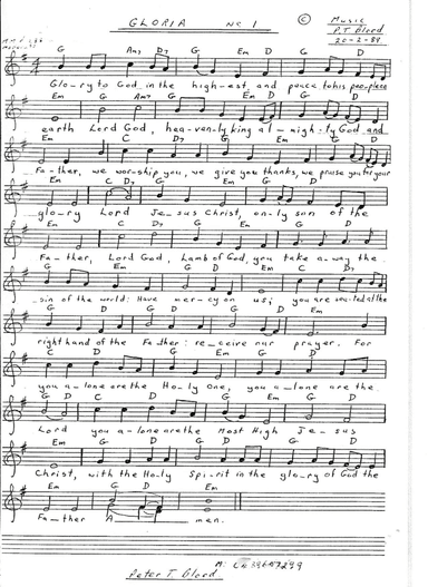Catholic Mass, " Gloria N0 1