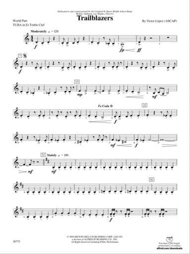Trailblazers: (wp) E-flat Tuba T.C.