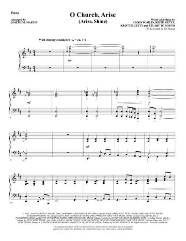O Church, Arise (Arise, Shine) - Piano