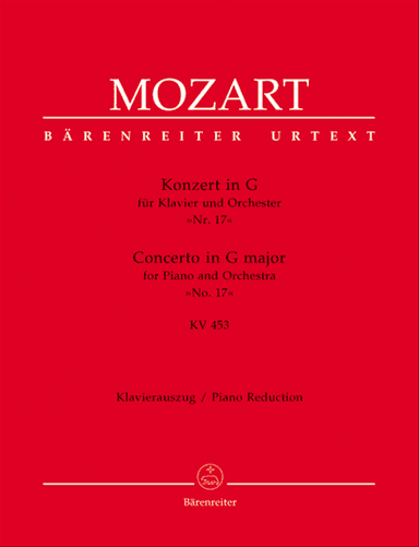 Concerto for Piano and Orchestra, No. 17 G major, KV 453