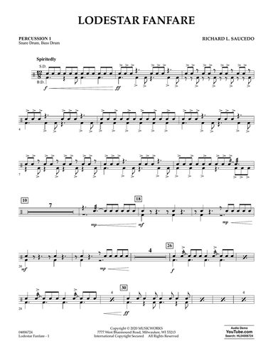 Lodestar Fanfare - Percussion 1
