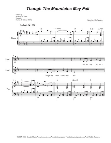 Though The Mountains May Fall (2-part choir)