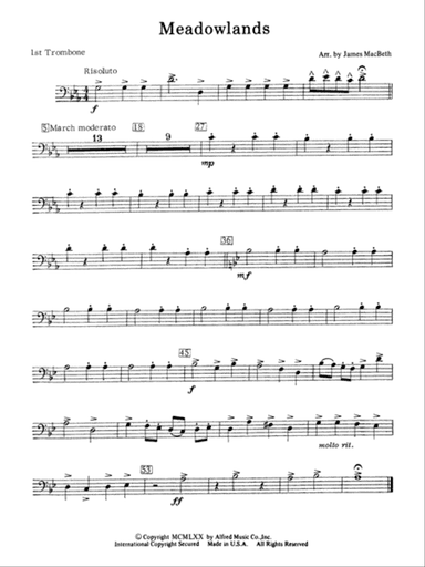 Meadowlands: 1st Trombone