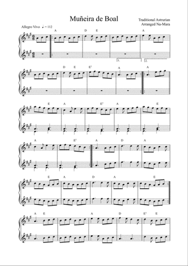 Muiñeira de Boal - Arranged by Na-Mara