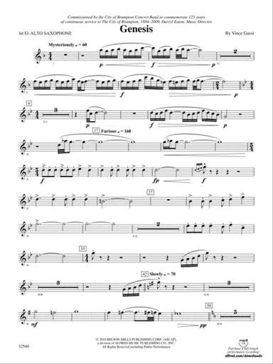 Genesis: E-flat Alto Saxophone