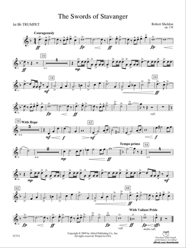 The Swords of Stavanger: 1st B-flat Trumpet