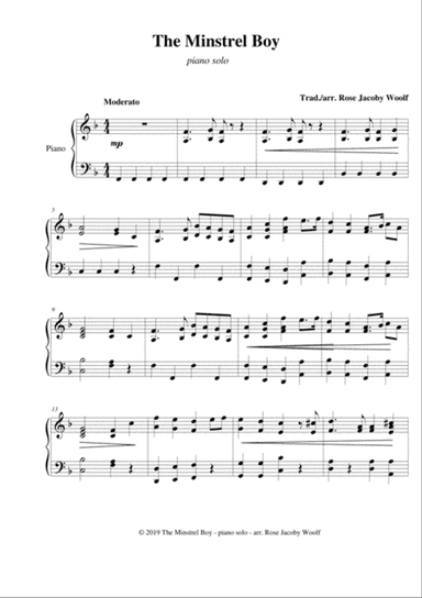 The Minstrel Boy - piano solo