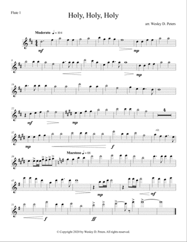 Holy, Holy, Holy (Flute Quartet)