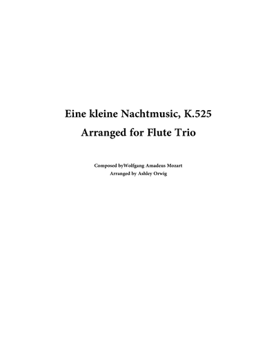Eine kleine Nachtmusik, k.525