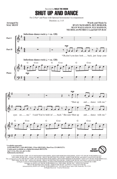 Shut Up And Dance (arr. Mac Huff)