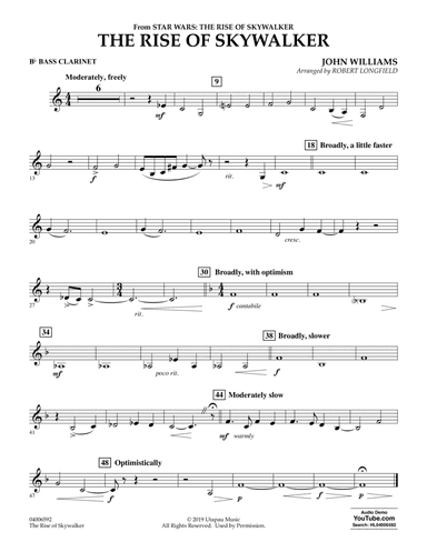 The Rise of Skywalker (from Star Wars: The Rise of Skywalker) - Bb Bass Clarinet