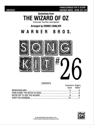 The Wizard of Oz, Selections from: Song Kit #26: Score
