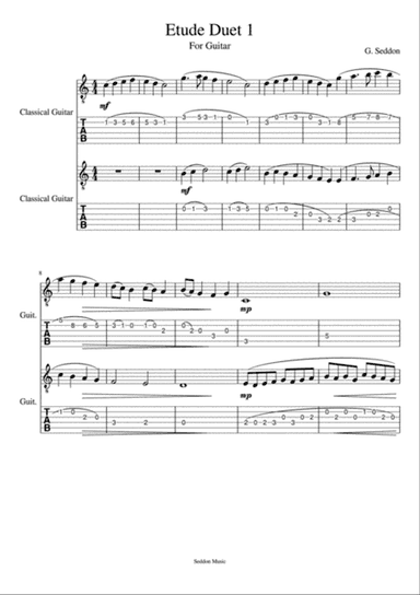 Guitar Duet Etude 1