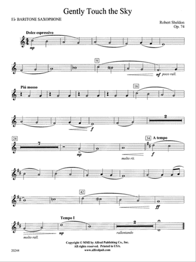 Gently Touch the Sky: E-flat Baritone Saxophone