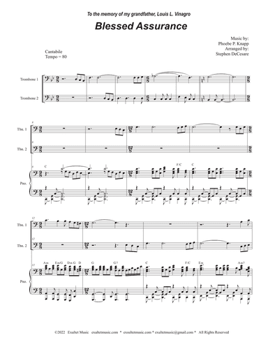 Blessed Assurance (Trombone Duet)