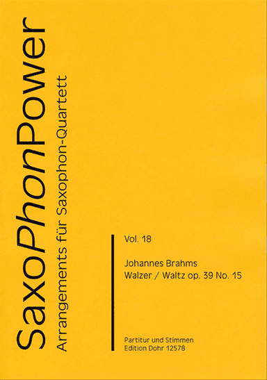 Walzer op. 39/15 (fĂĽr Saxophonquartett (SATBar))