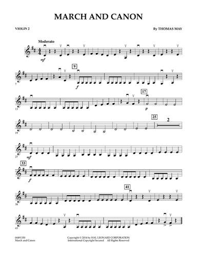 March and Canon - Violin 2