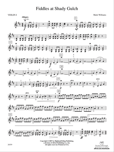 Fiddles at Shady Gulch: 1st Violin