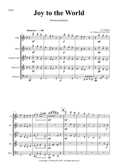 Joy to the World - Woodwind Quintet