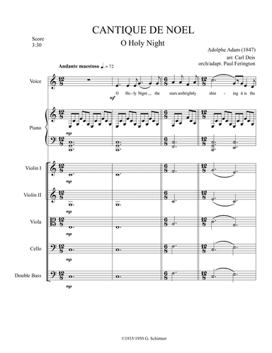 "O Holy Night" in C