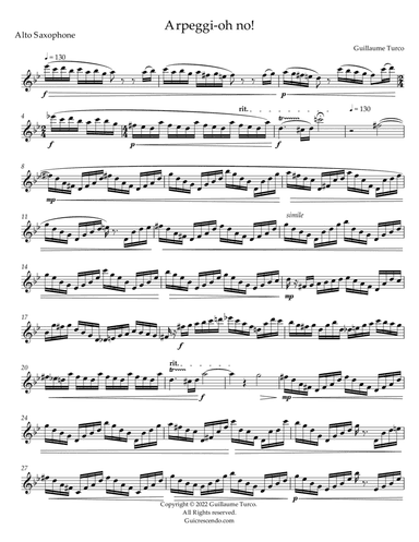 Arpeggi-oh no! (Alto sax)