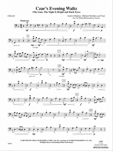 Czar's Evening Waltz: Cello