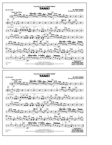 Tank! (from Cowboy Bebop) (arr. Murtha) - Quad Toms