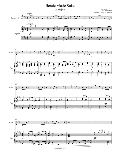 Heroic Music Suite for Trumpet and Organ