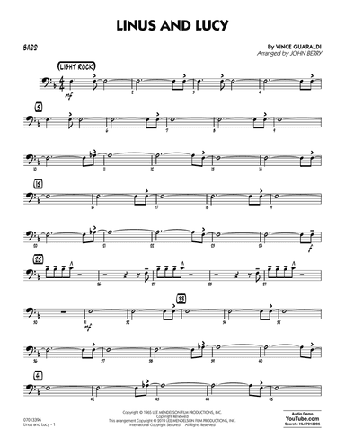 Linus and Lucy (arr. John Berry) - Bass
