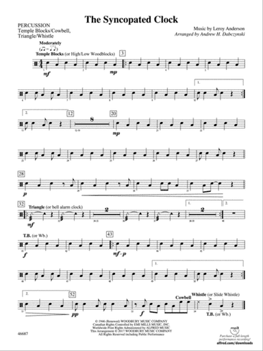 The Syncopated Clock: 1st Percussion
