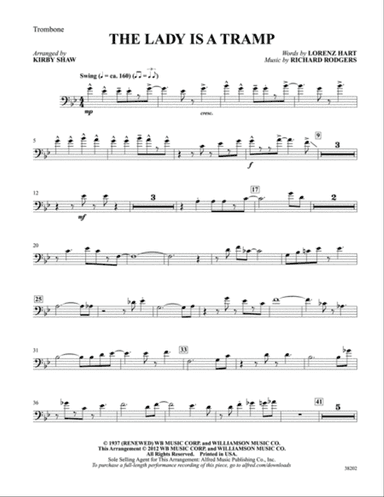 The Lady Is a Tramp: 1st Trombone