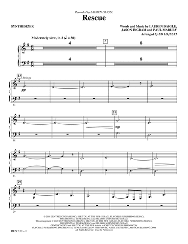 Rescue (arr. Ed Lojeski) - Synthesizer