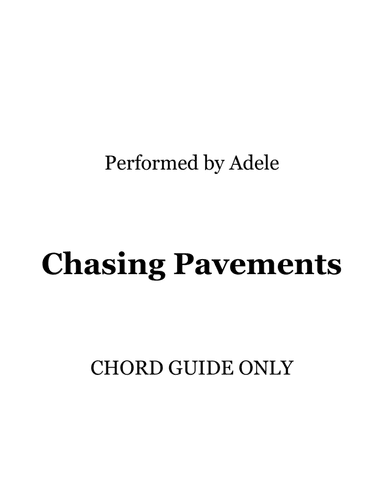 Chasing Pavements
