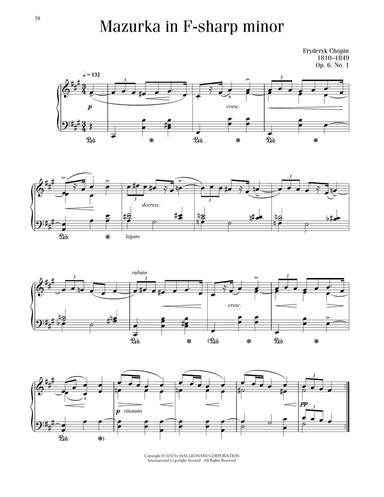 Mazurka, Op. 6, No. 1