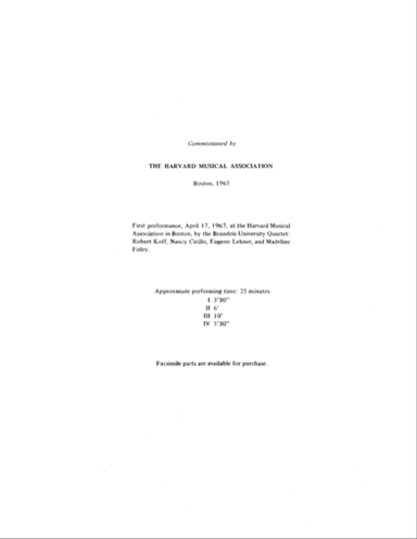 String Quartet No. 2 (Downloadable Score)