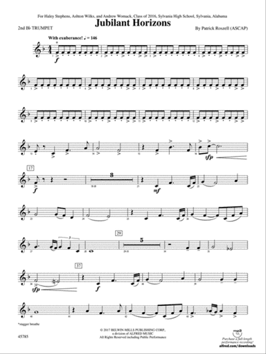 Jubilant Horizons: 2nd B-flat Trumpet