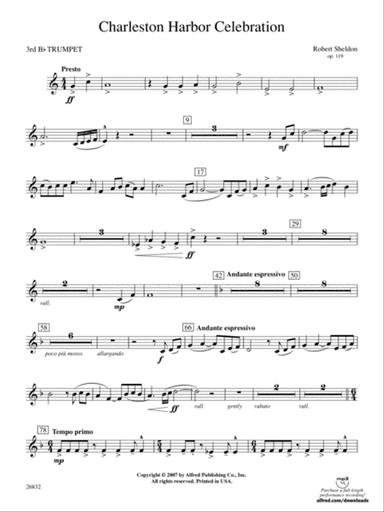 Charleston Harbor Celebration: 3rd B-flat Trumpet