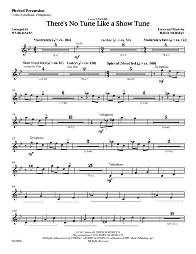 There's No Tune Like a Show Tune (arr. Mark Hayes) - Pitched Percussion