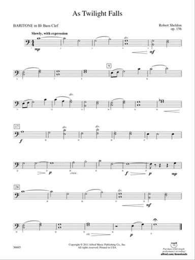 As Twilight Falls: (wp) B-flat Baritone B.C.