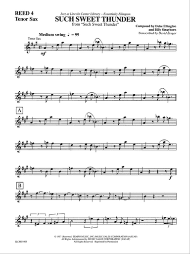 Such Sweet Thunder (from Such Sweet Thunder): 2nd B-flat Tenor Saxophone