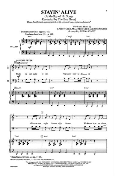 Stayin' Alive (A Medley of Hit Songs Recorded by the Bee Gees)