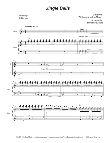 Jingle Bells (2-part choir - (Soprano and Tenor)