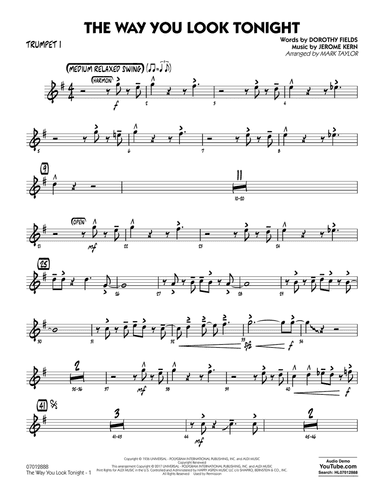 The Way You Look Tonight - Trumpet 1