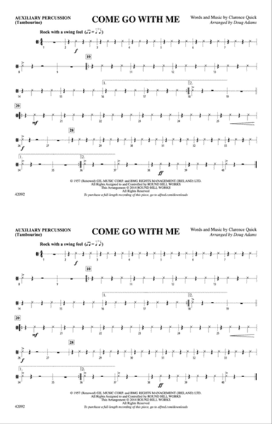 Come Go with Me: Auxiliary Percussion