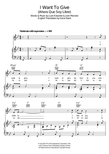 I Want To Give (Ahora Que Soy Libre)