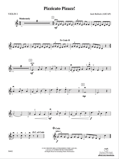Pizzicato Pizazz!: 1st Violin