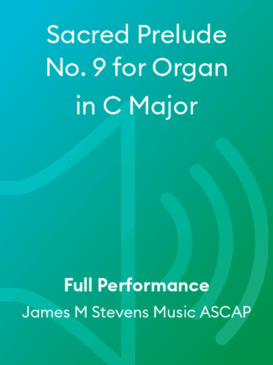 Sacred Prelude No. 9 for Organ in C Major