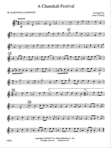 A Chanukah Festival: E-flat Baritone Saxophone