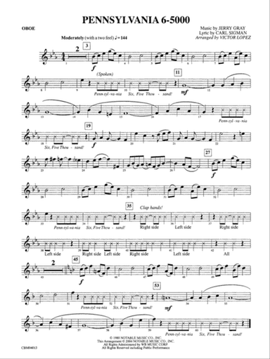 Pennsylvania 6-5000: Oboe