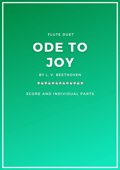 Ode to Joy sheet music for Flute Duet